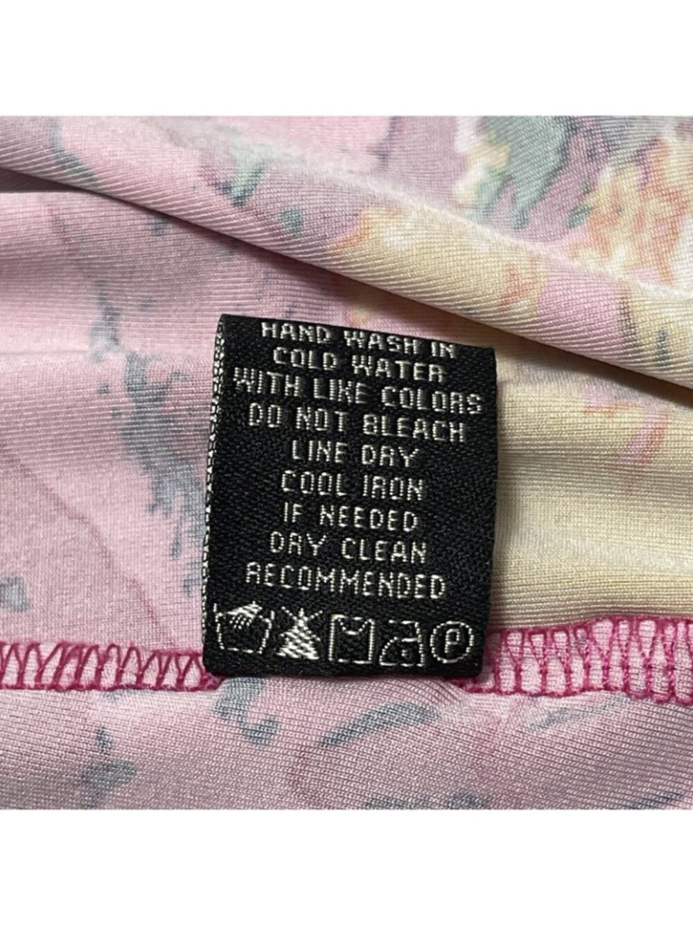 Bcbgmaxazria Blouse Top Women Size S Pink Colorful Retro Art Shoulder Tab Pocket - Picture 9 of 12